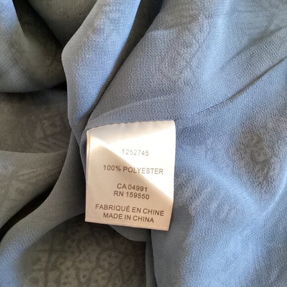 Maison D’Amelie Floral Sleeveless Top Blue & Orange Size Medium Ruffle V-neck - Picture 3 of 7